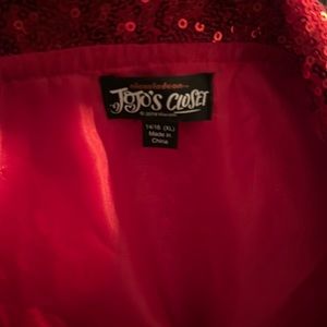 Jo Jo’s closet red sequin jacket with zipper